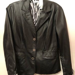 Black Pleather Jacket/Blazer